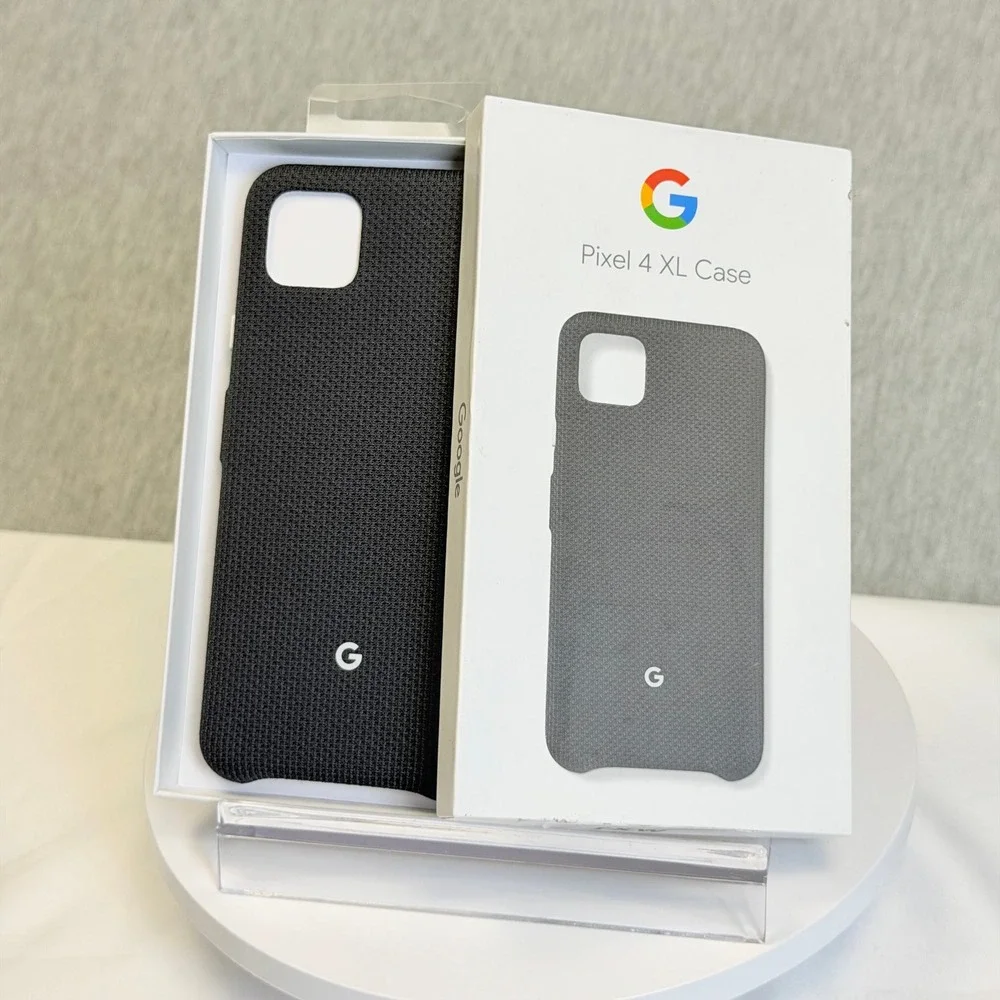 Google Pixel 4 XL Fabric Case Just Black GA01276 Official Knit Cover New